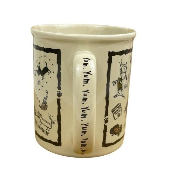 Vtg 1997 Three Dog Bakery Whimsical Cartoon Yummy Coffee Mug Kansas City USA - Picture 4 of 13